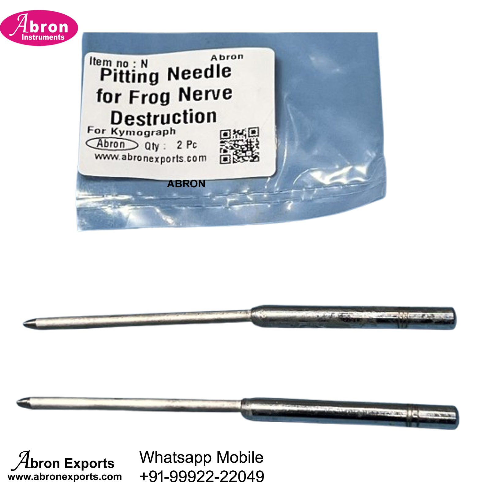 Pharmacy Kymograph Spare Pithing Needle For Frog Spinal Cord Destroying Pitching Need Myograph 5pc Abron AB-2550PND 